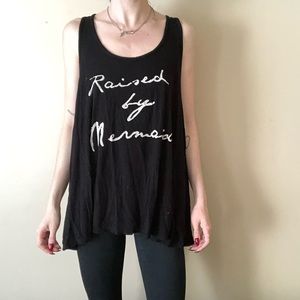 Haute Apparel Black Raised By Mermaids Tank